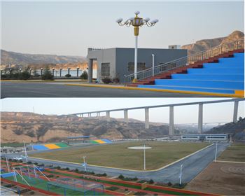 廣場高桿燈、中華燈-陜西渭南合陽特警訓練基地廣場照明